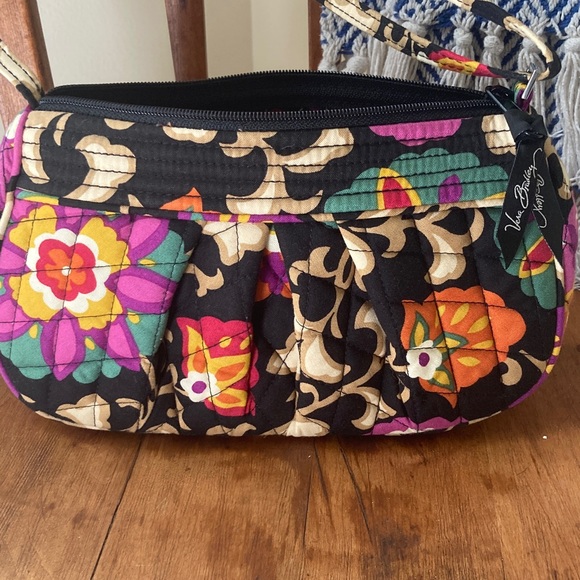 TWO! Vera Bradley Black Multicolor Floral and Turquoise and brown floral purses - Picture 5 of 7